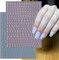 8 Sheets Letter Nail Stickers Gold Silver English (Gold Silver Black White Blue Pink)